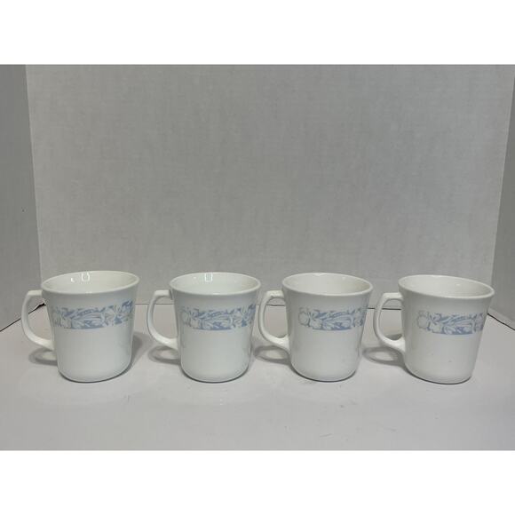 Corelle Corning Ware Coffee Cups Mugs Sea & Sand or Morning Light Set of 4 Vtg - Picture 3 of 9
